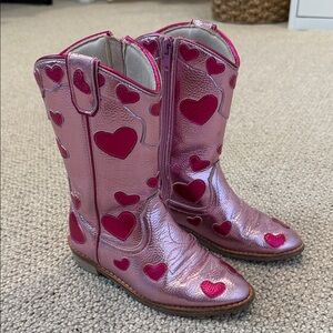 Wild + Rae Pink Cowgirl Lovestruck Pink Heart Boots